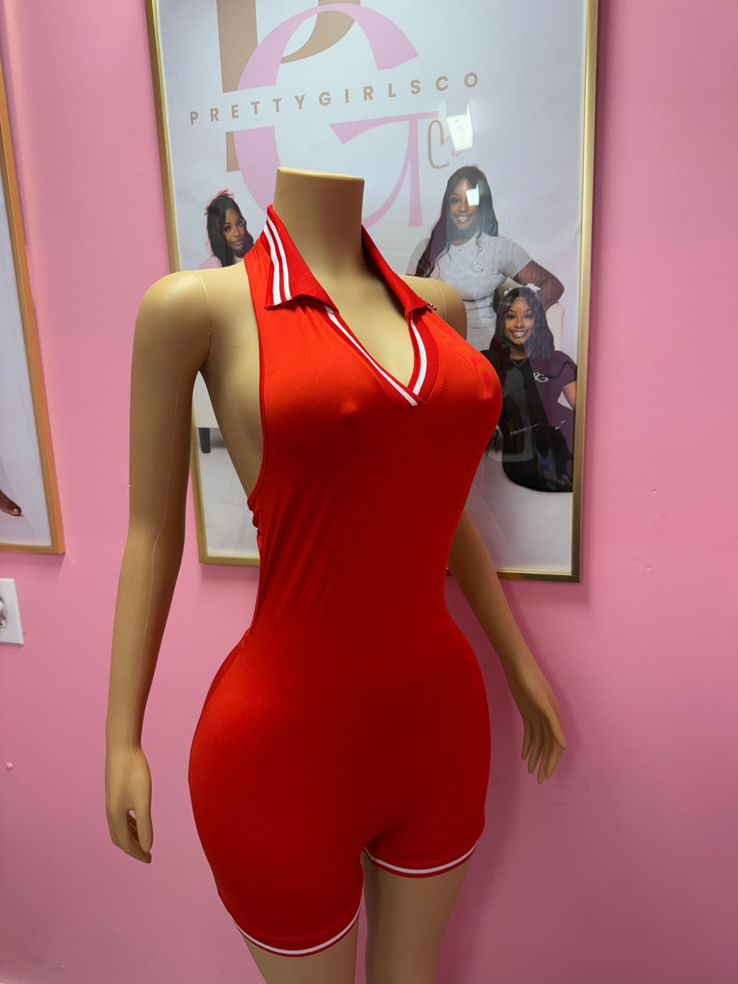 Red One Piece Set