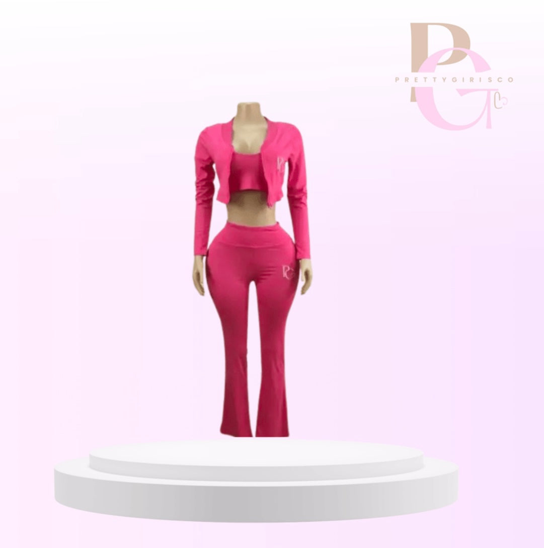 Pink Three Piece Set