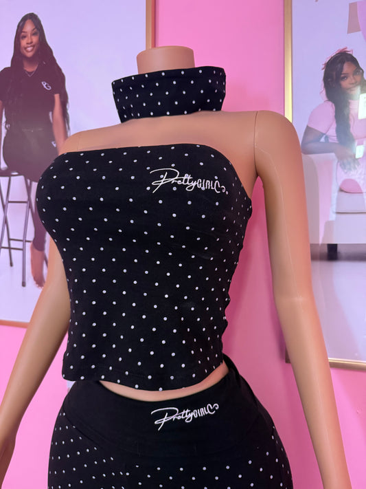Black Polka Dot Set