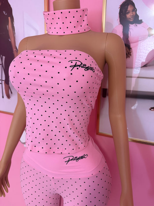 Pink Polka Dot Set
