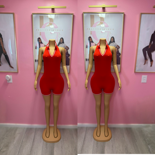Red One Piece Set