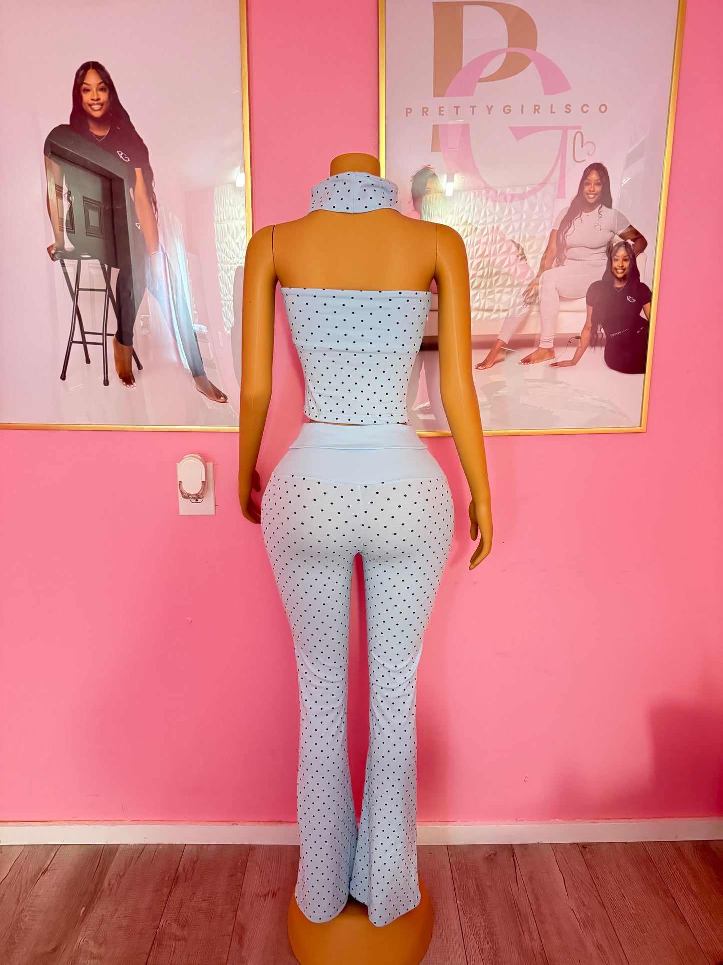 Blue Polka Dot Set